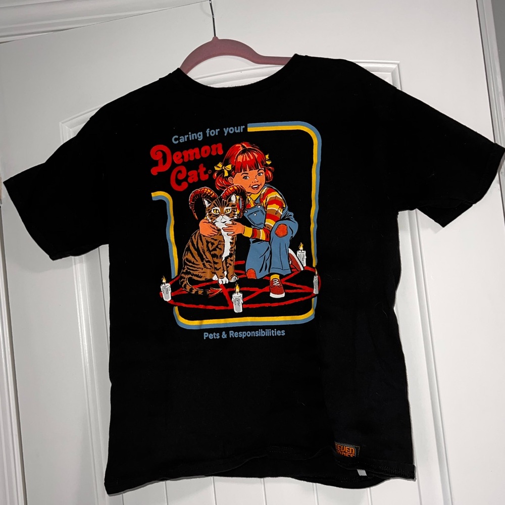 Spirtit Halloween “Caring for your Demon Cat” shirt XS